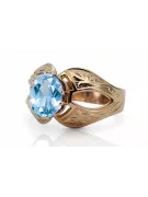 Aquamarine originální vinobraní 14k produkt s růžovým zlatým prstenem klasický vinobraní VRC135r